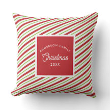 赤と緑の対角ホリデーストライプズ