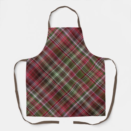 赤と緑の小さな赤い果実 エプロン (正面)