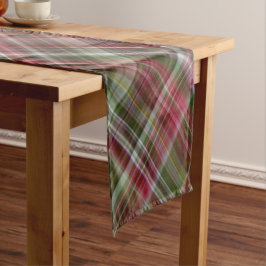 赤と緑の小さな赤い果実 ショートテーブルランナー