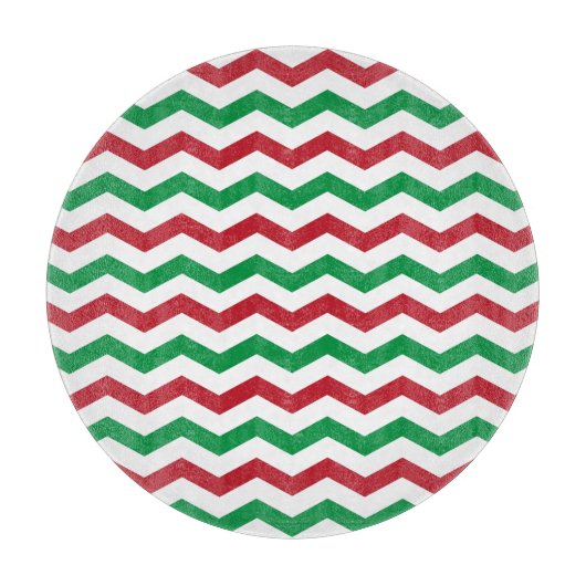 赤と緑の山形のカッティングボード カッティングボード (正面)