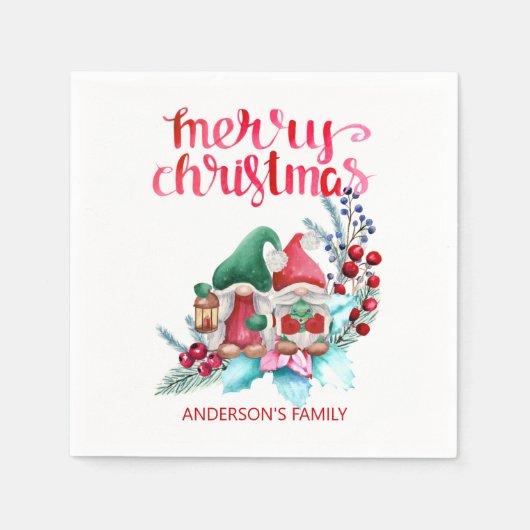 赤と緑の帽子の格言 スタンダードカクテルナプキン (正面)