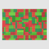 赤と緑の建物ブロック |クリスマス 薄葉紙 (正面)