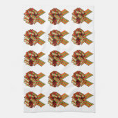 赤と緑の弓キッチンタオル キッチンタオル (縦)