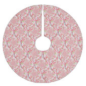 赤と緑の抽象芸術バーストデザイン ブラッシュドポリエステルツリースカート (正面)