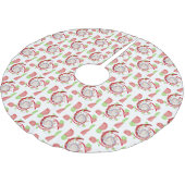 赤と緑の抽象芸術旋回パターン ブラッシュドポリエステルツリースカート (アングル)