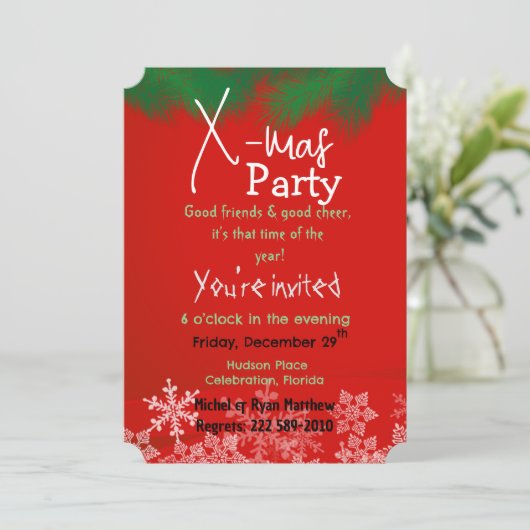 赤と緑の招待状 招待状 (スタンド正面)