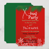 赤と緑の招待状 招待状 (正面/裏面)