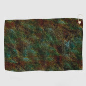 赤と緑の斑点のある壁のスタイル ゴルフタオル (横)