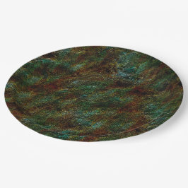 赤と緑の斑点のある壁のスタイル ペーパープレート