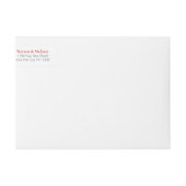 赤と緑の暖かいウィッシュ包み込み住所 シール ラップアラウンドラベル (正面)