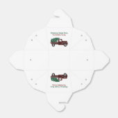 赤と緑の格子模様のクリスマスツリートラック フェイバーボックス (折り畳みなし)