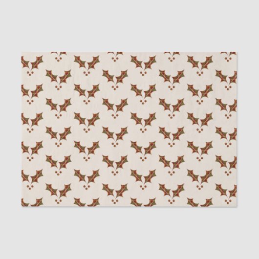 赤と緑の格子模様のクリスマスミスタントー 薄葉紙 (正面)