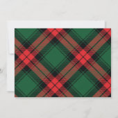 赤と緑の格子模様の写真クリスマスカード 招待状 (裏面)