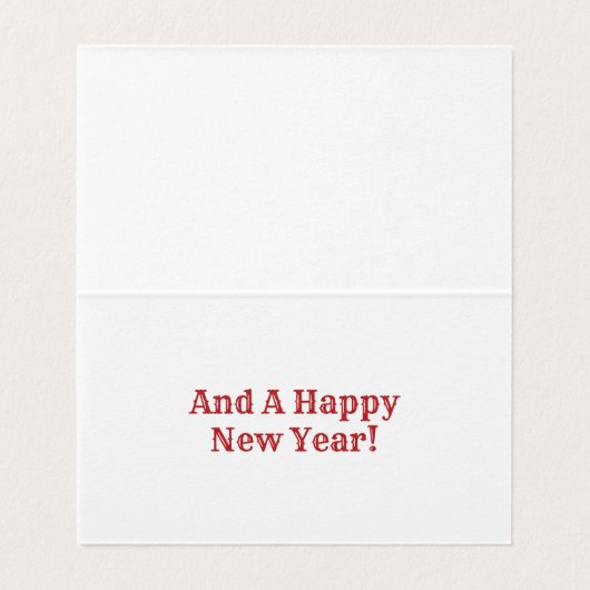 赤と緑の格子模様クリスマスカード (内部フラット)