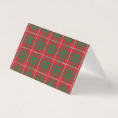 赤と緑の格子模様クリスマスカード (裏面)