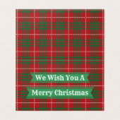 赤と緑の格子模様クリスマスカード (外部フラット)