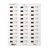 赤と緑の格子模様クリスマスツリーズフェスティバル ラベル (フルシート)