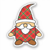 赤と緑の格子模様格言 シール (正面)