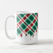 赤と緑の格子模様(白いクリスマスツリー付) コーヒーマグカップ (左)