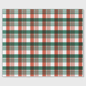 赤と緑の格子縞の休日 ラッピングペーパー (フラット)