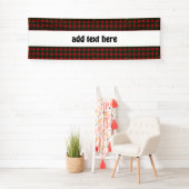 赤と緑の格子縞の生地の背景 横断幕 (インサイチュ)