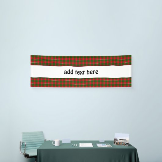 赤と緑の格子縞の生地の背景 横断幕 (トレードショー)