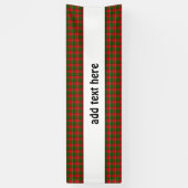 赤と緑の格子縞の生地の背景 横断幕 (縦)