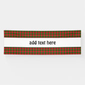 赤と緑の格子縞の生地の背景 横断幕 (横)