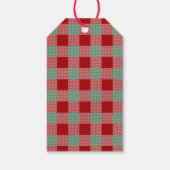 赤と緑の格子縞の聖降誕祭を祝して ギフトタグ (裏面)