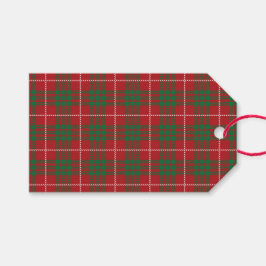 赤と緑の格子縞 ギフトタグ
