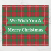 赤と緑の格子縞 ビールラベル (シングルラベル)