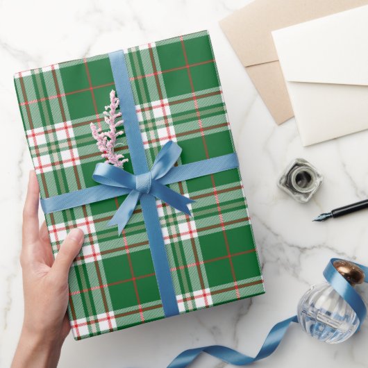 赤と緑の格子縞 ラッピングペーパー (ギフト)