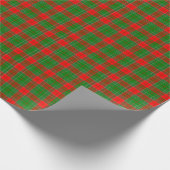 赤と緑の格子縞 ラッピングペーパー (角)
