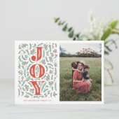 赤と緑の植物のJOYイラスト写真 シーズンカード (スタンド正面)