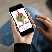 赤と緑の楽しいクリスマスパーティー テンプレート