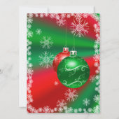 赤と緑の楽しいホリデーパーティー 招待状 (裏面)