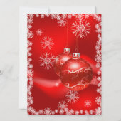 赤と緑の楽しいホリデーパーティー 招待状 (裏面)