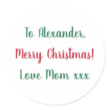 赤と緑の母からのメリークリスマス