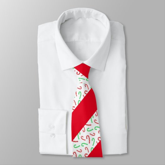 赤と緑の水の色キャンディーケーンのパタストライプのーン ネクタイ (タイ)