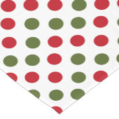 赤と緑の水玉模様 ショートテーブルランナー (コーナー)