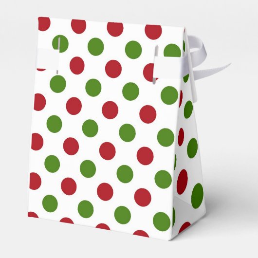赤と緑の水玉模様 フェイバーボックス (裏面サイド)