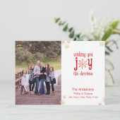 赤と緑の水色のスノーフレーク・カード シーズンカード (スタンド正面)