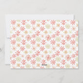 赤と緑の水色のスノーフレーク・カード シーズンカード (裏面)