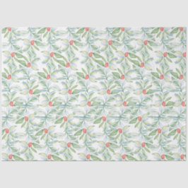 赤と緑の水色の植物のクリスマス 薄葉紙