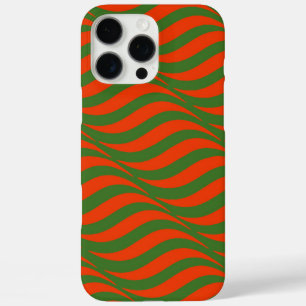 赤と緑の波サムスンギャラクシーS9ケース iPhone 16 PRO MAXケース