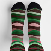 赤と緑の波ソックス ソックス (上部)