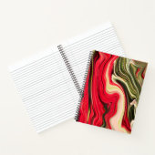 赤と緑の波 ノートブック (内部)