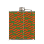 赤と緑の波 フラスク (裏面)