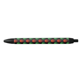 赤と緑の涙滴パターン 黒ボールペン