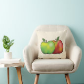 赤と緑の漫画アップルフルーツイラストレーション クッション (椅子)